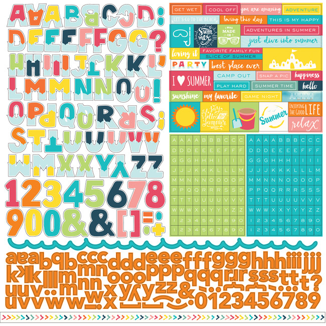 SP106015 - Summer Party Alpha Sticker