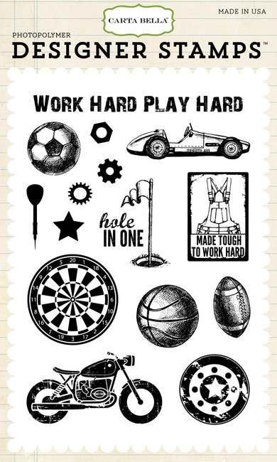 Work Hard Play Hard: Play Hard 4x6 Stamp