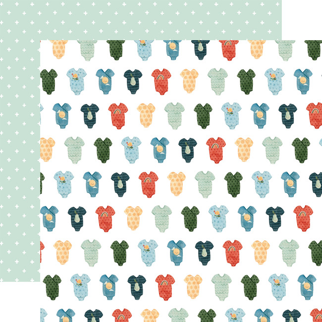 Welcome Baby Boy: Little Man 12x12 Patterned Paper