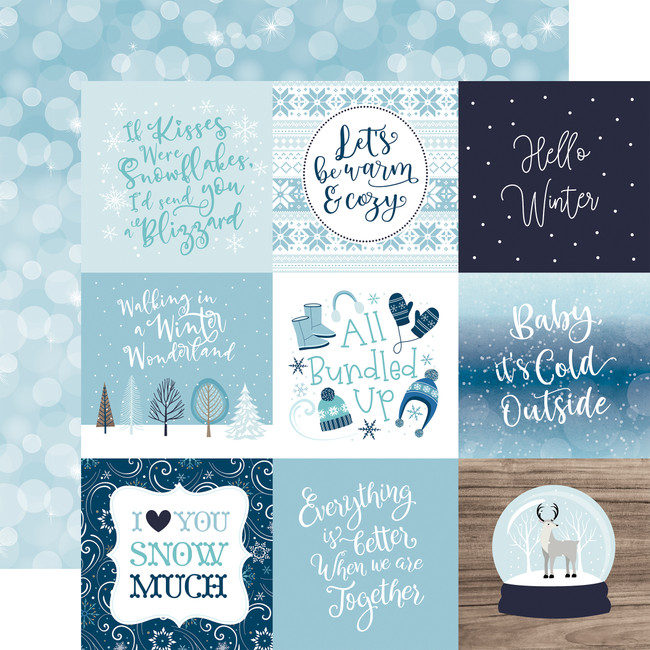 Winter Magic: 4x4 Journaling Cards 12x12 Patterned Paper