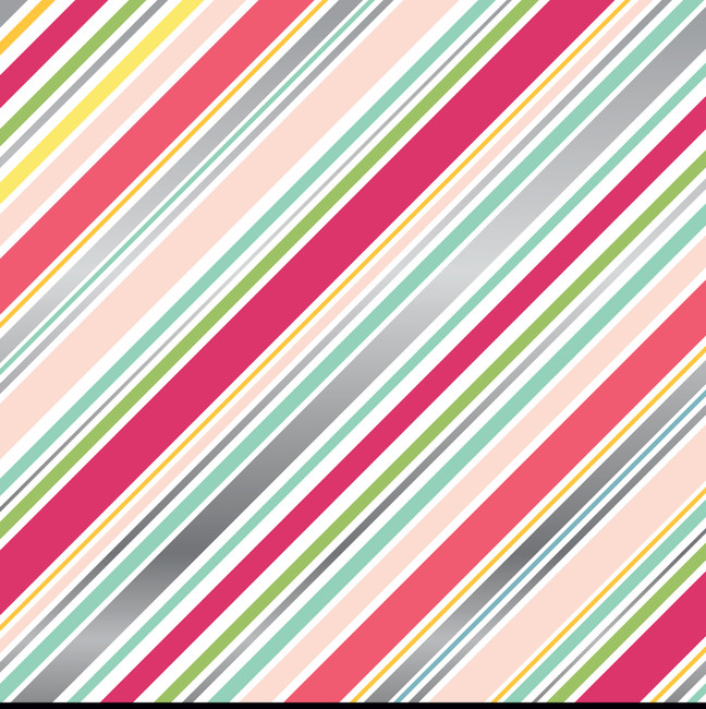 Petticoats: Diagonal Stripe Foil 12x12 Patterned Paper