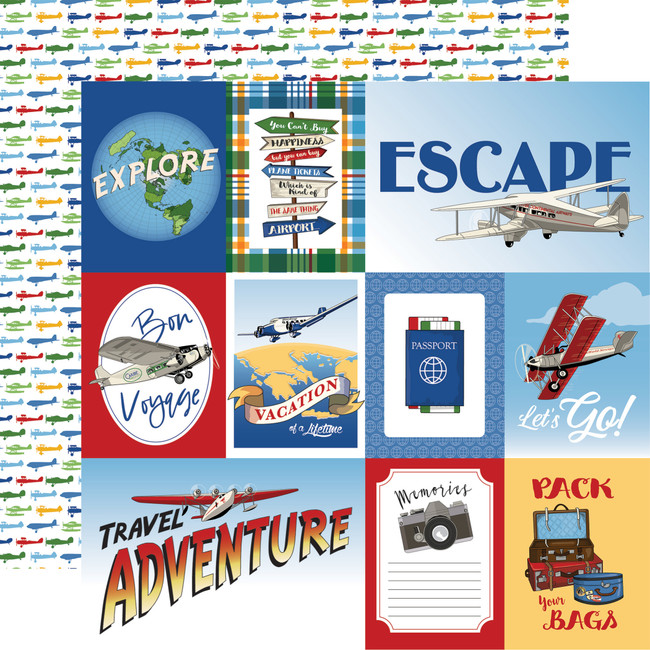 Our Travel Adventure: Multi Journaling Cards 12x12 Patterned Paper
