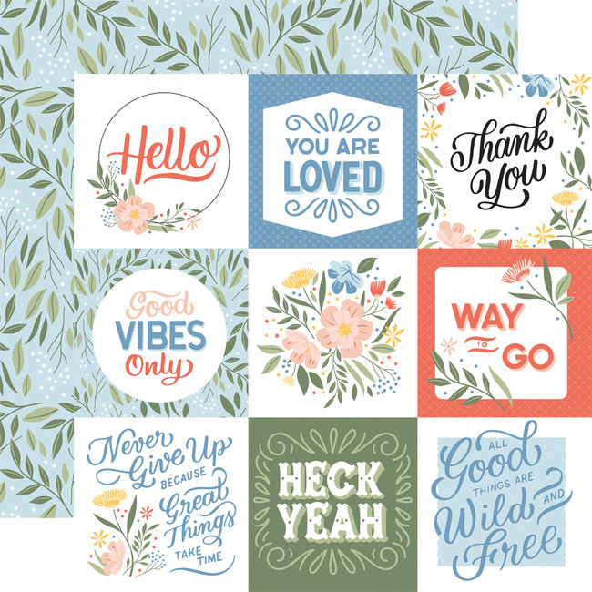 Salutations No. 1: Journaling Cards 12x12 Patterned Paper