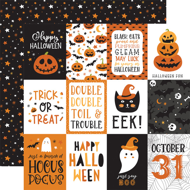 Halloween Party: 3x4 Journaling Cards 12x12 Patterned Paper