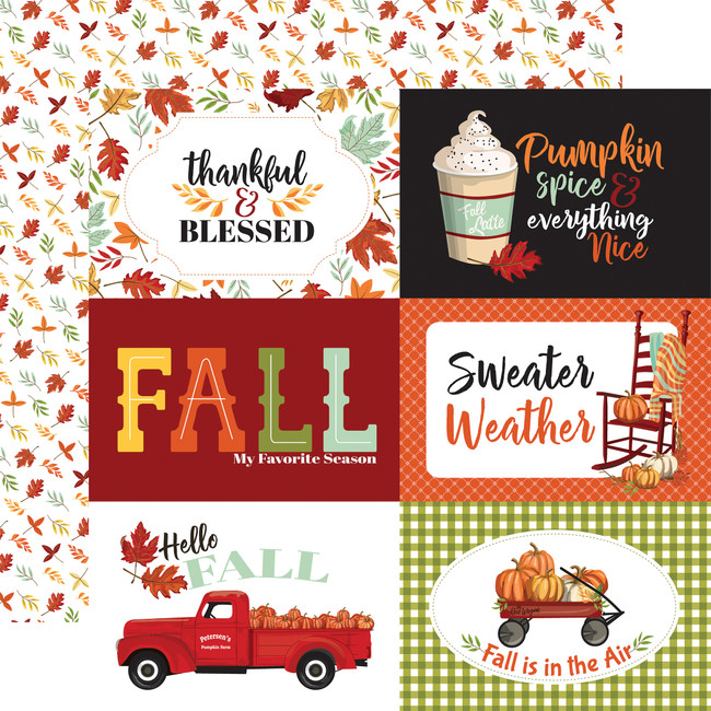 Welcome Autumn: 6x4 Journaling Cards 12x12 Patterned Paper