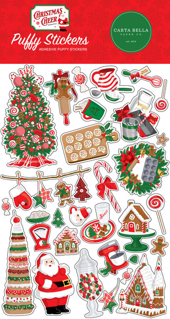 CBCHR141066 - Christmas Cheer Puffy Stickers