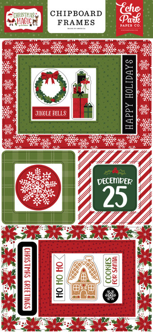 Christmas Magic 6x13 Chipboard Frames