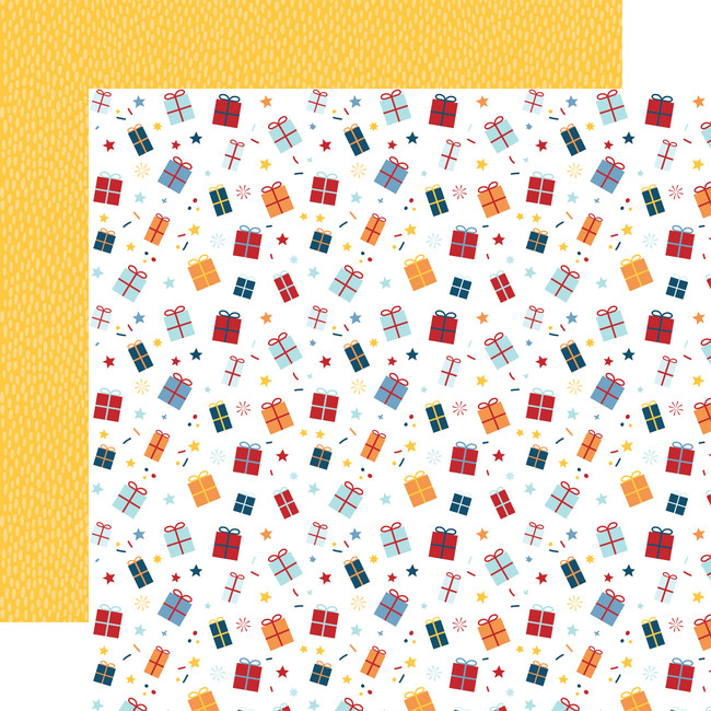 Birthday Boy: Piles of Presents 12x12 Patterned Paper