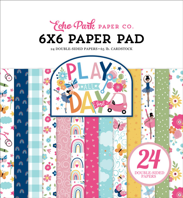 PAG268023 - Play All Day Girl 6x6 Paper Pad