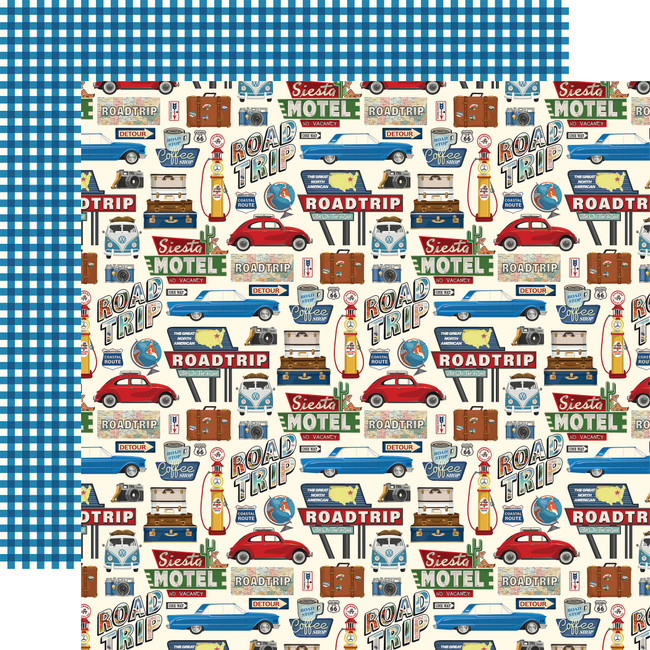 Road Trip: Road Trip 12x12 Patterned Paper