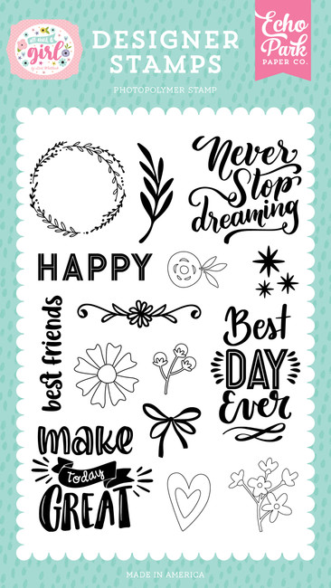All About A Girl: Never Stop Dreaming Stamp Set