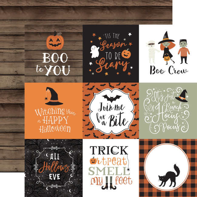 Spooky: 4x4 Journaling Cards 12x12 Patterned Paper