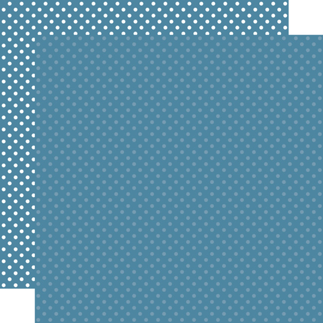 Dots & Stripes: Medium Blue Dots 12x12 Patterned Paper
