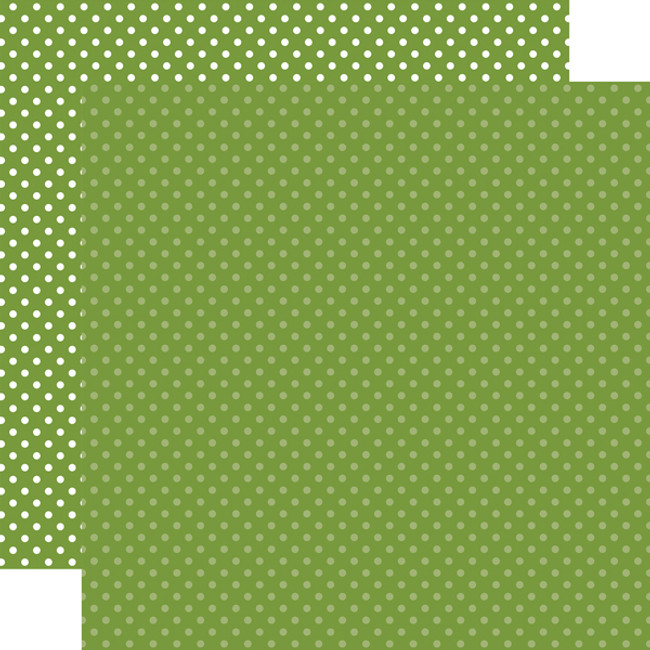 Dots & Stripes: Leaf Green Dots 12x12 Patterned Paper