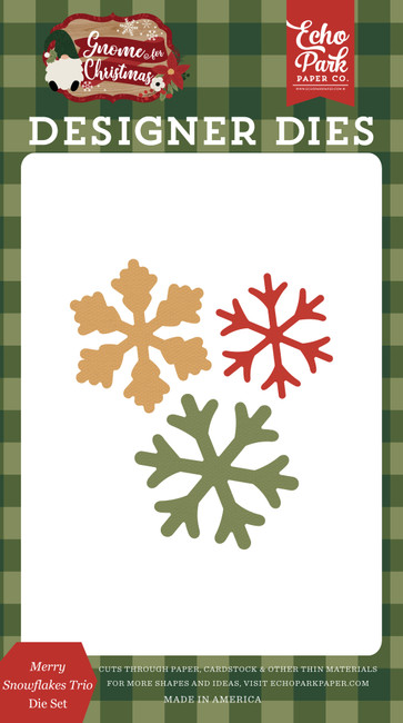 Gnome For Christmas: Merry Snowflakes Trio Small Die Set