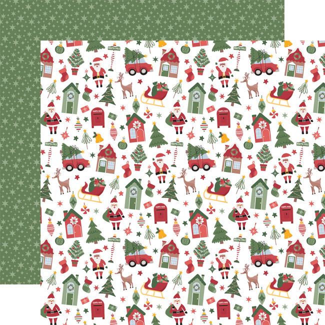Santa Claus Lane: North Pole 12x12 Patterned Paper