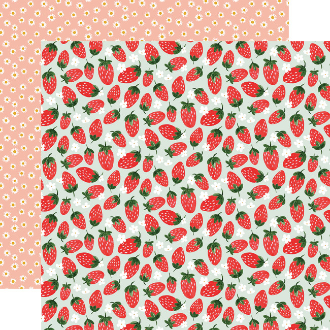 Homemade: Strawberries 12x12 Patterned Paper