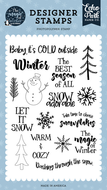 A Perfect Winter: Bundle Up 4x6 Stamp - Echo Park Paper Co.