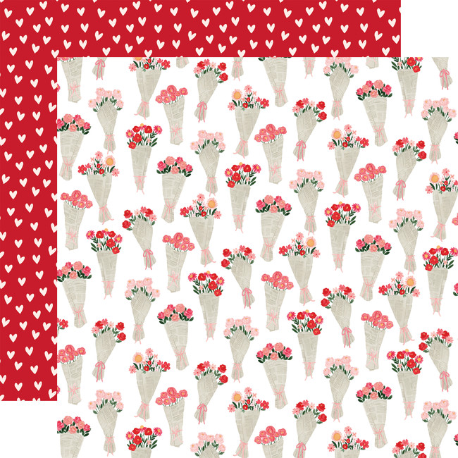 My Valentine: Flower Bouquets 12x12 Patterned Paper