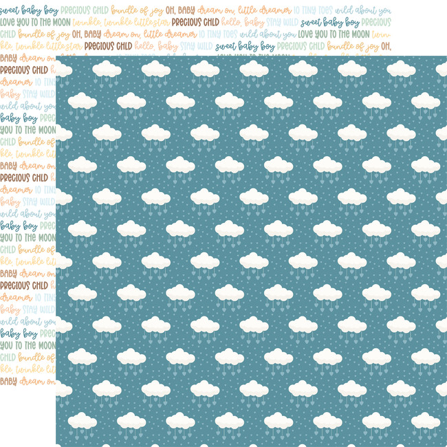 Our Baby Boy: Dreamy Clouds 12x12 Patterned Paper
