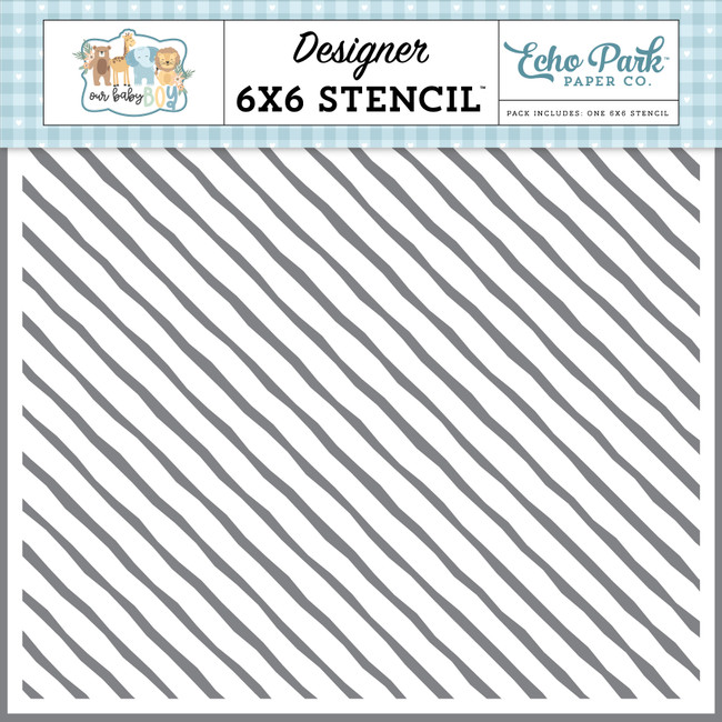 Our Baby Boy: Painted Stripes Stencil