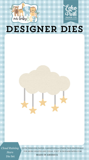 Our Baby Boy: Cloud Raining Stars Small Die Set