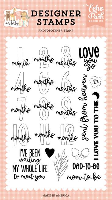 Our Baby Girl: Our Baby Girl Months Stamp Set