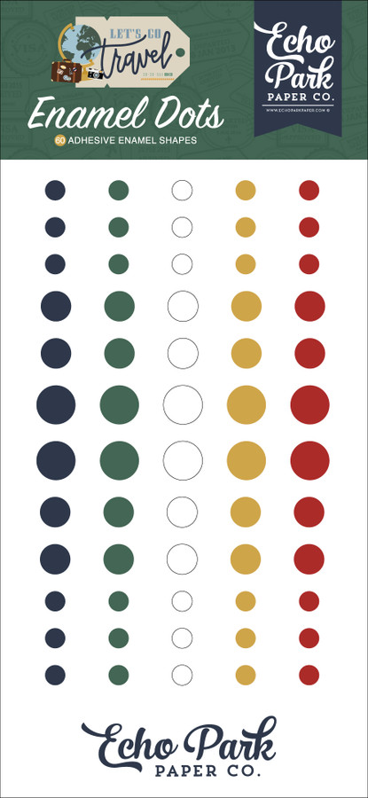 Let's Go Travel Enamel Dots
