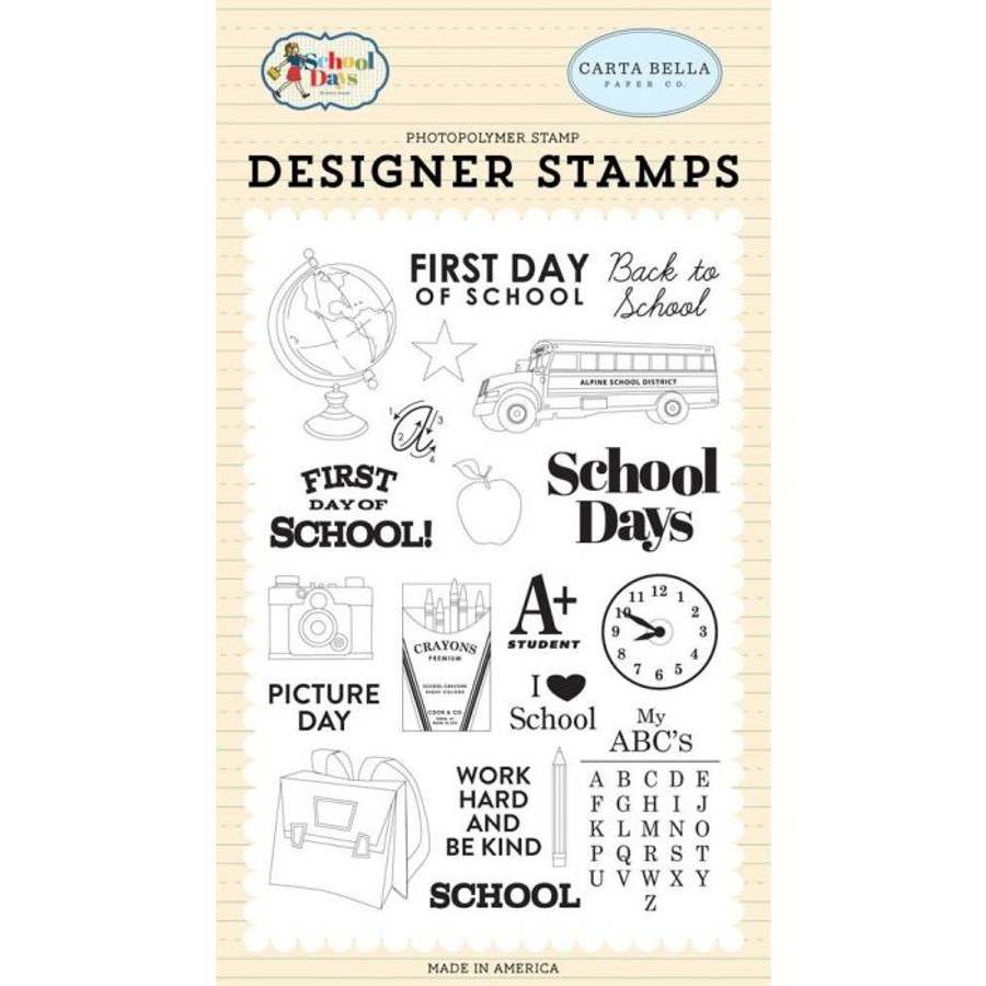 School Days: School Days 4x6 Stamp Set