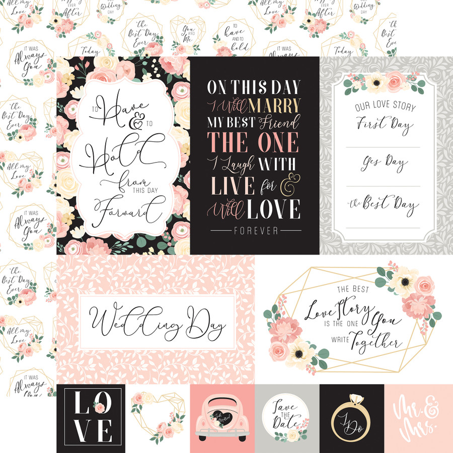 Wedding: Multi Journaling Cards 12x12 Patterned Paper