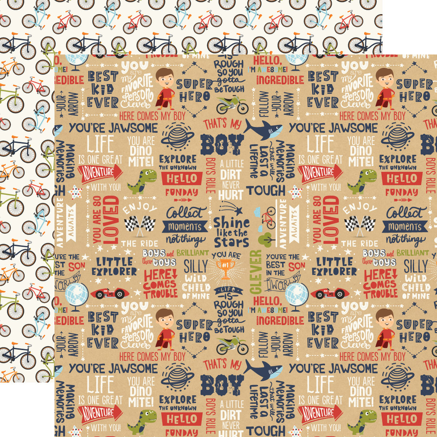All Boy: That's My Boy 12x12 Patterned Paper
