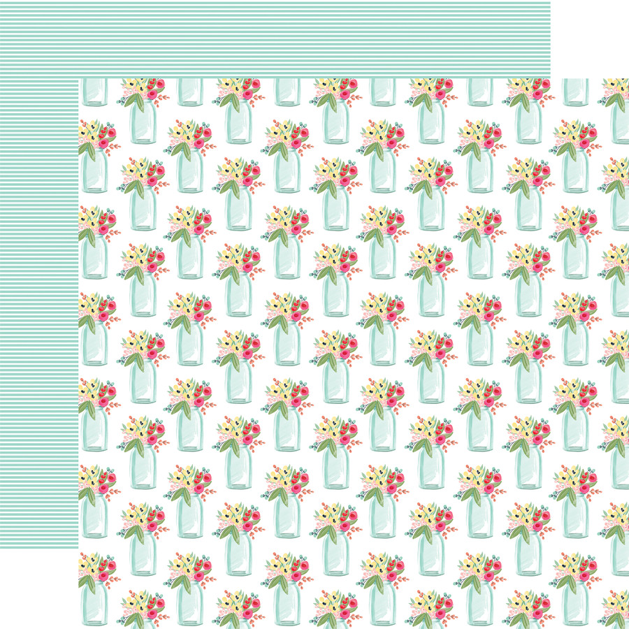 Summer Market: Sweet Summer Jars 12x12 Patterned Paper