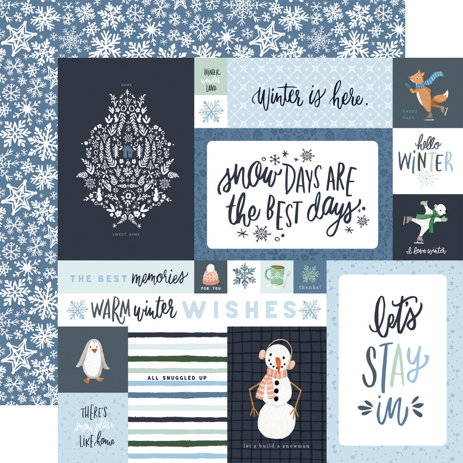 Winter Market: 4x6 Journaling Cards 12x12 Patterned Paper