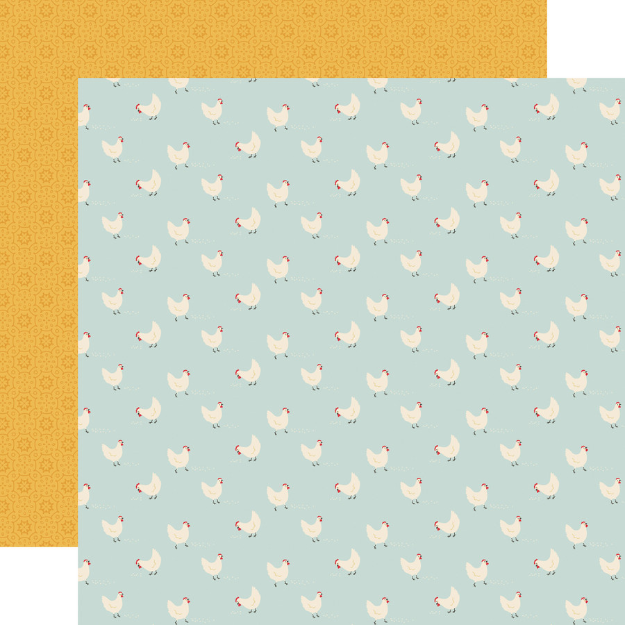 Farmhouse Kitchen: Hungry Hens 12x12 Patterned Paper