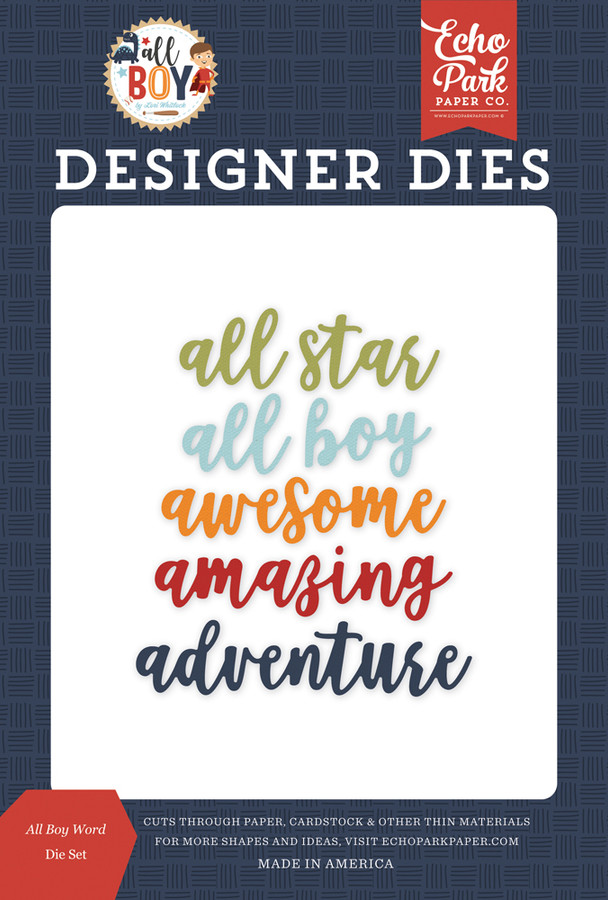 All Boy: All Boy Word Medium Die Set