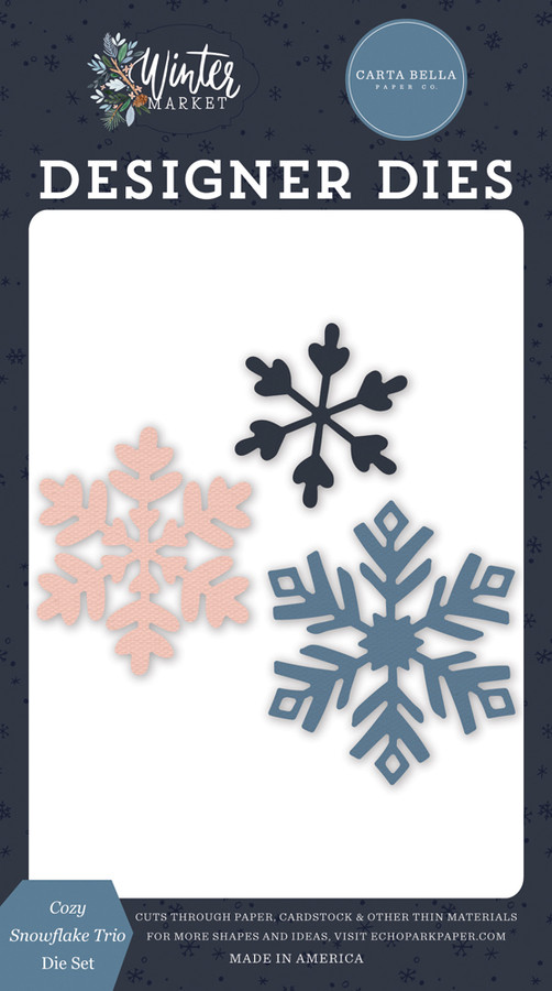 Winter Market: Cozy Snowflake Trio Medium Die Set