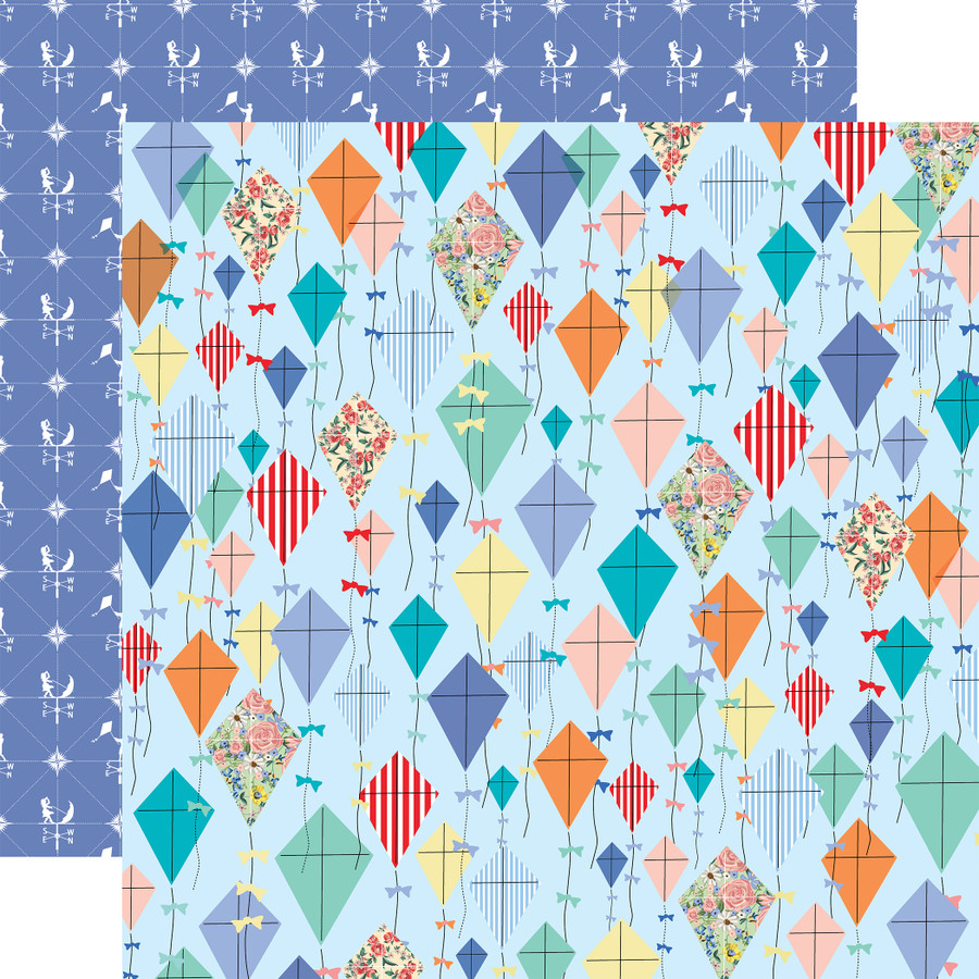 Practically Perfect: Dancing Kites 12x12 Patterned Paper