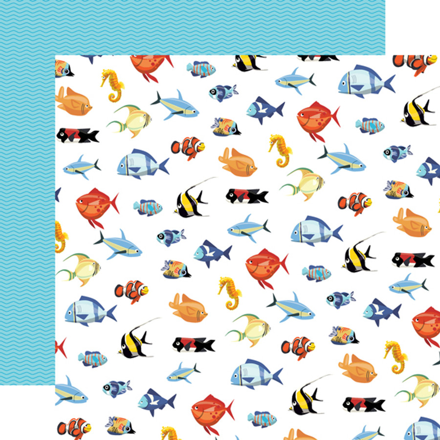 Fish Are Friends: Fish March 12x12 Patterned Paper