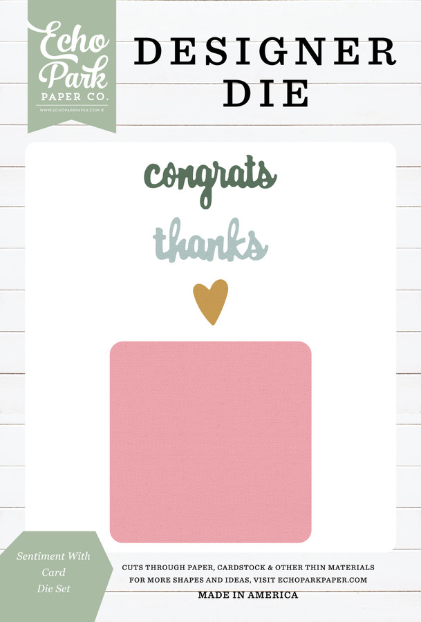 Sentiment With Card Large Die Set