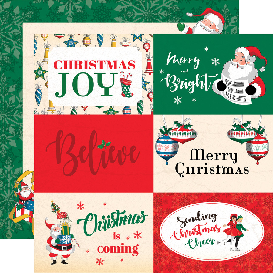 Season's Greetings: 6x4 Journaling Cards 12x12 Patterned Paper