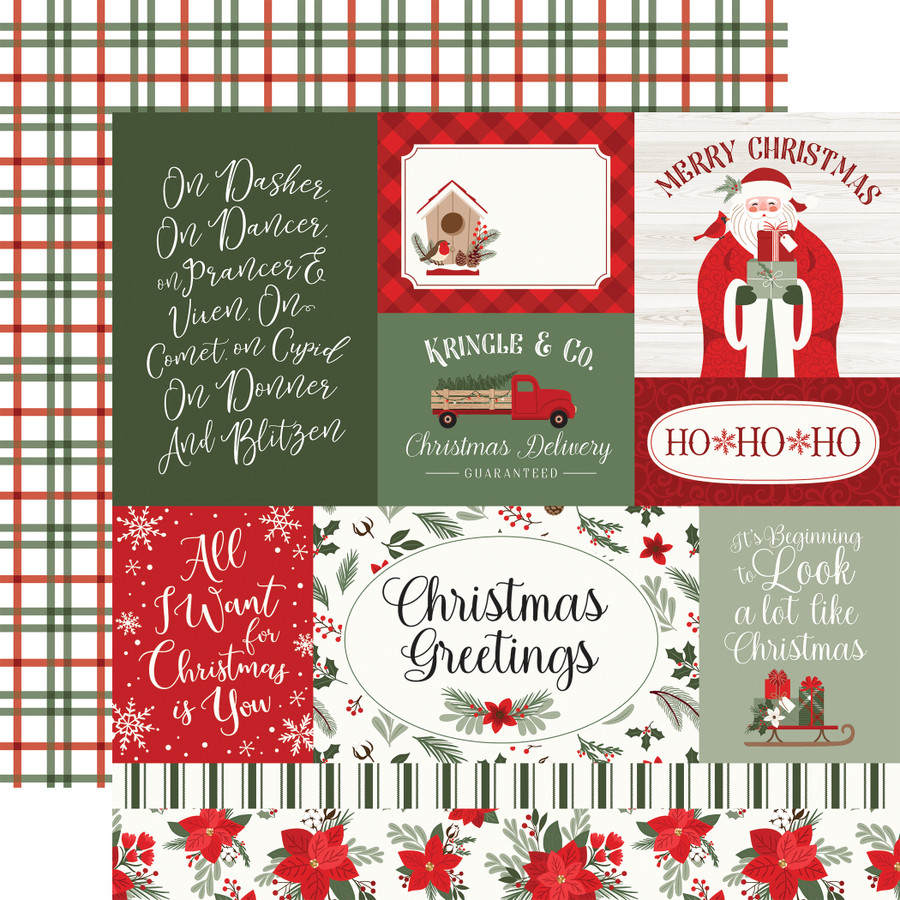 Christmas Time: Multi Journaling Cards 12x12 Patterned Paper