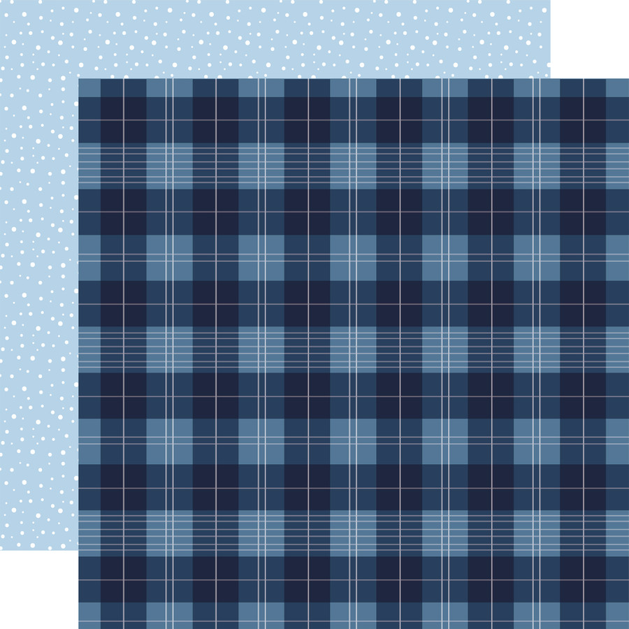 Wintertime: January Plaid 12x12 Patterned Paper
