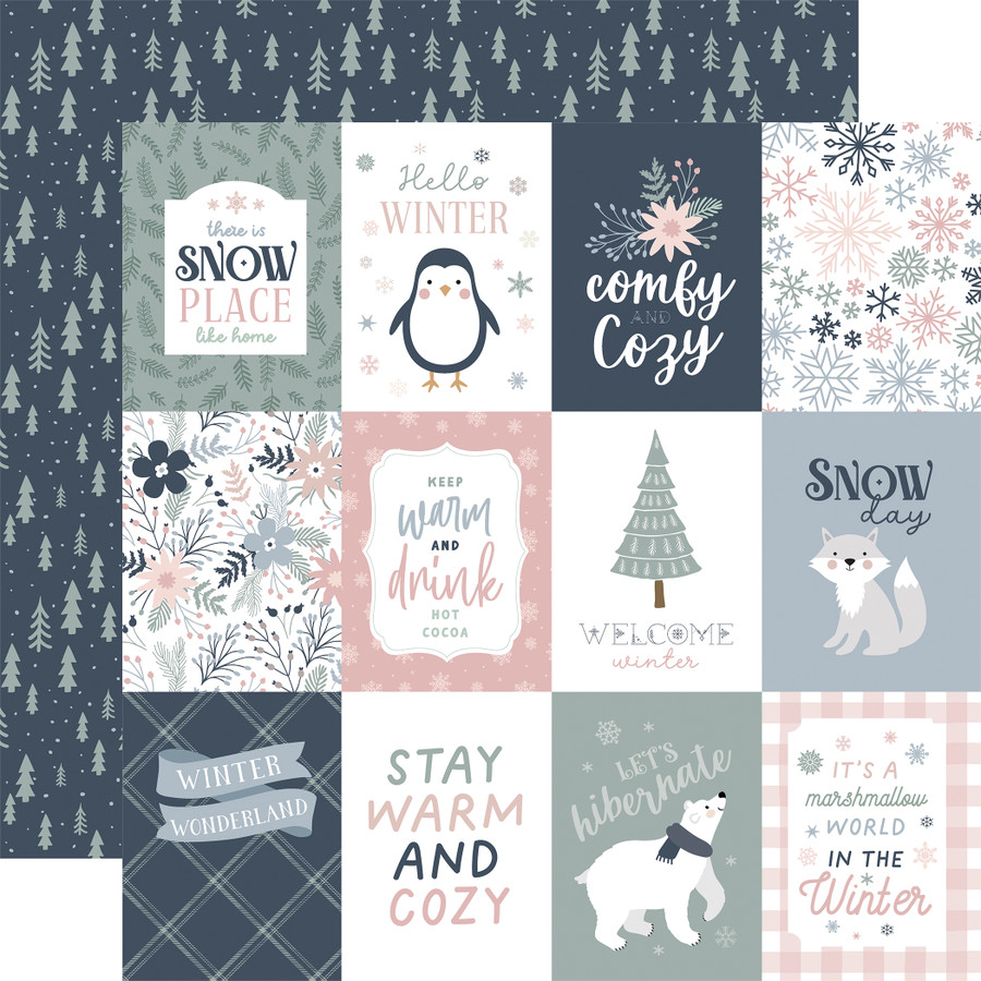Winterland: 3x4 Journaling Cards 12x12 Patterned Paper
