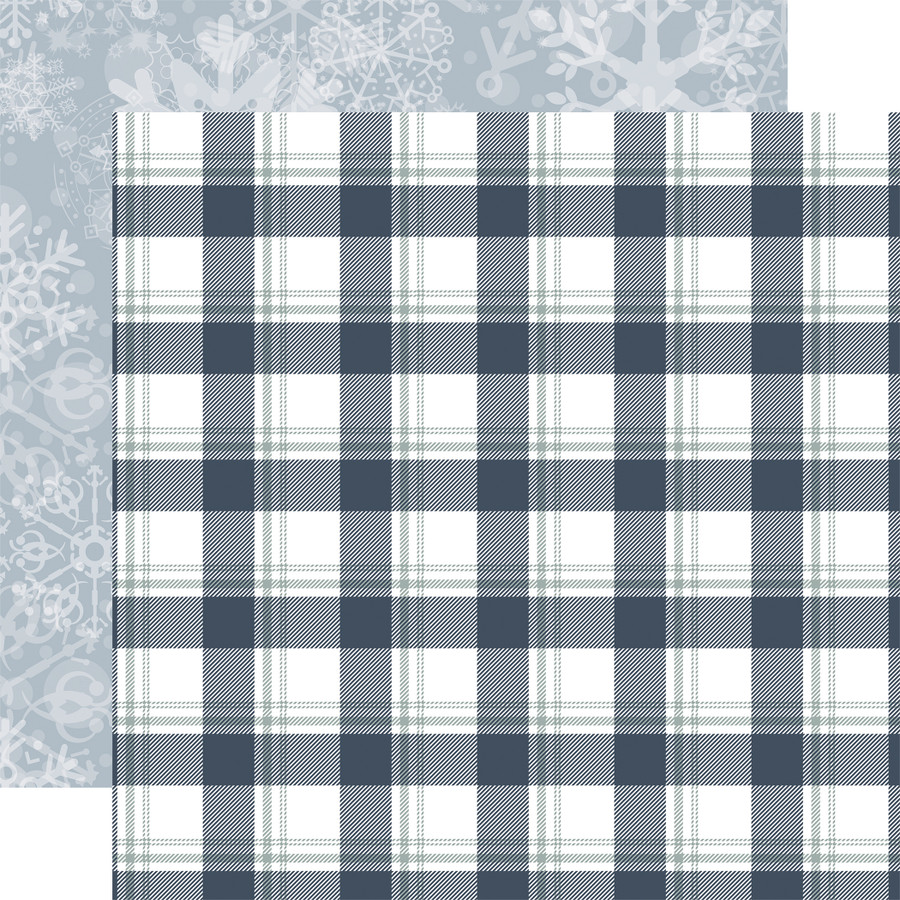 Winterland: Snow Place Plaid 12x12 Patterned Paper