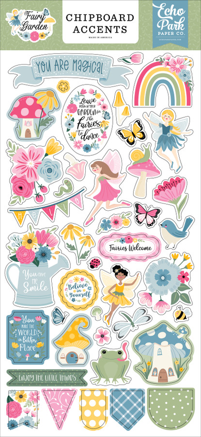 Fairy Garden 6x13 Chipboard Accents