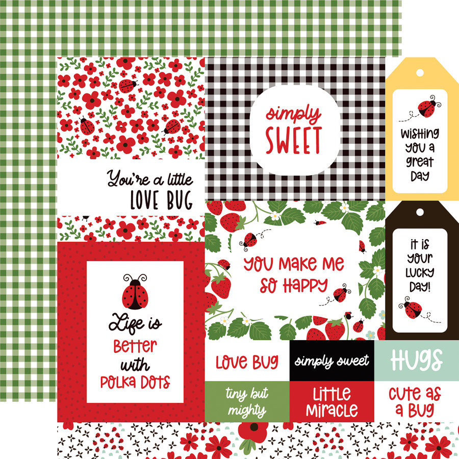 Little Ladybug: Multi Journaling Cards 12x12 Patterned Paper
