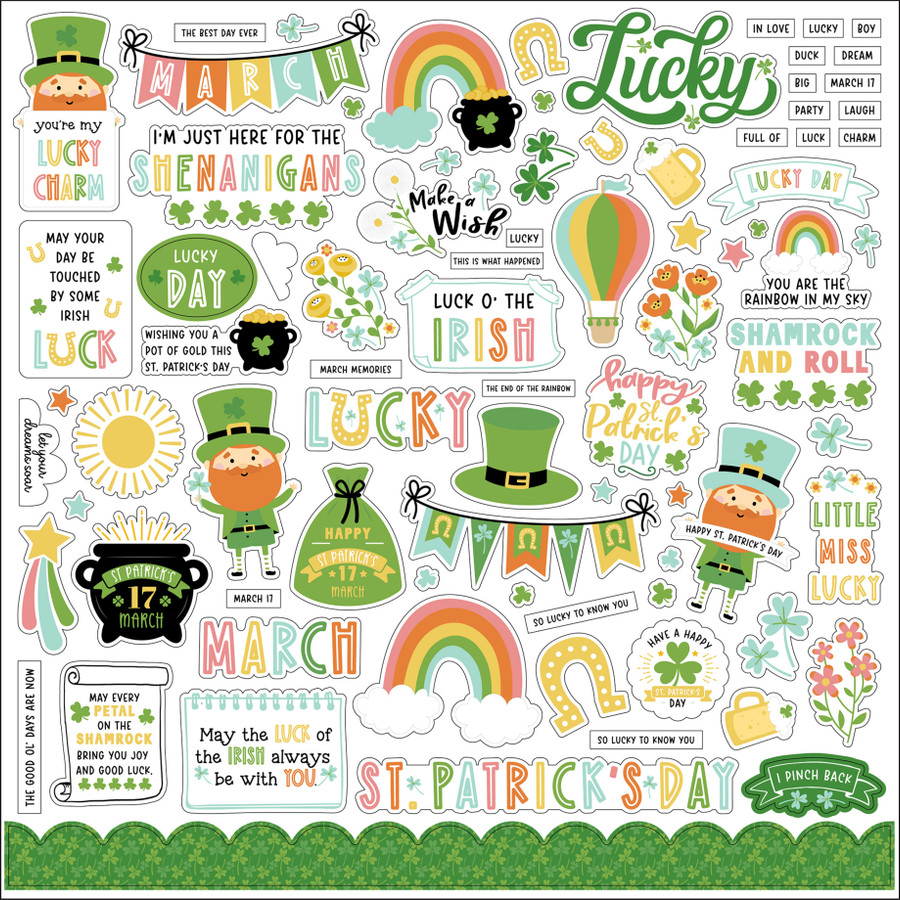 Happy St. Patrick's Day Element Sticker