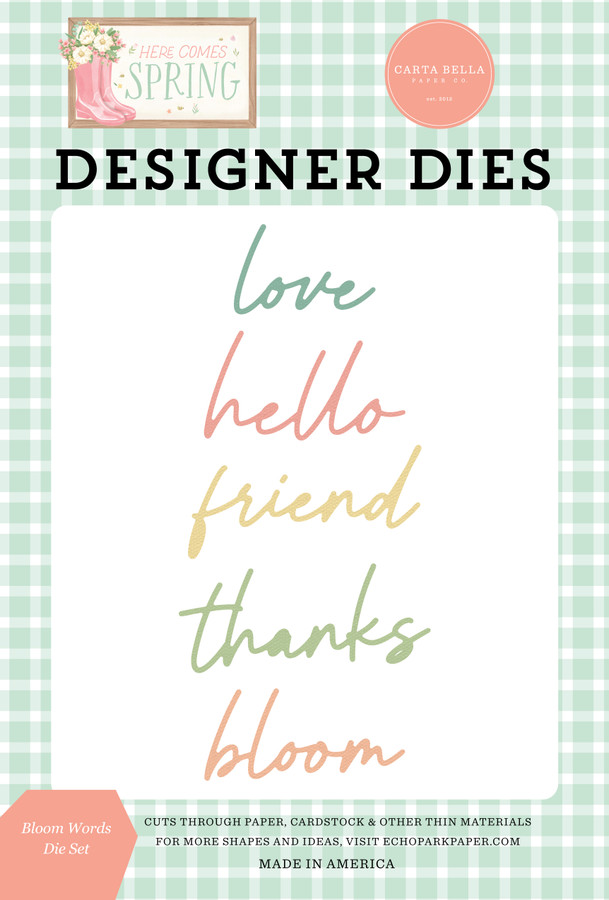 Here Comes Spring: Bloom Words Large Die Set