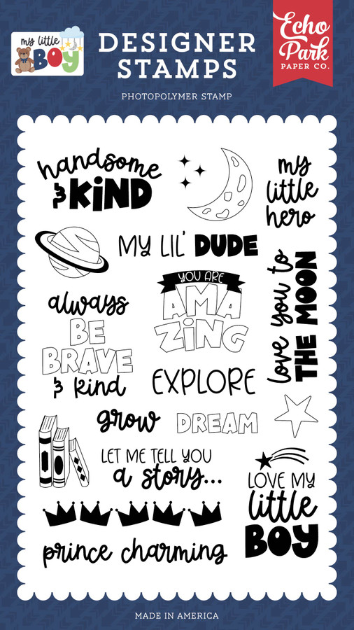 My Little Boy: Handsome And Kind Stamp Set