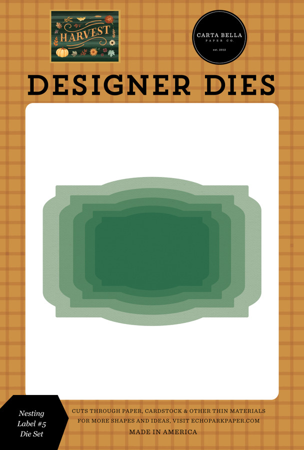 Harvest: Nesting Label #5 Large Die Set